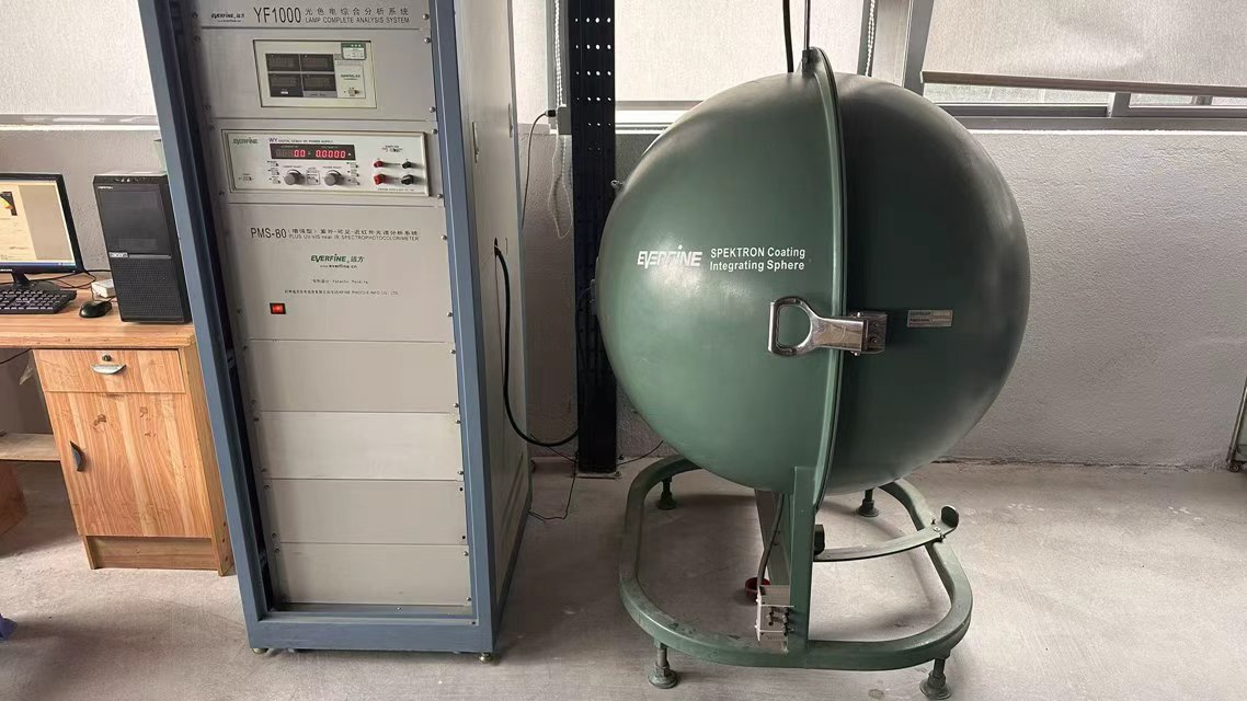 Integrating sphere photometric testing equipment